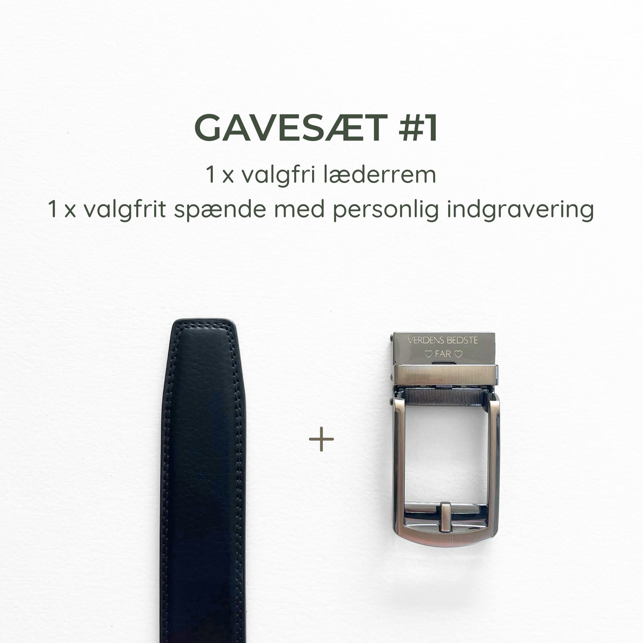 PRESENTSET #1 – 1 x Läderbälte med personlig gravyr