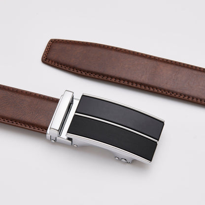 Brunt läderbälte utan hål