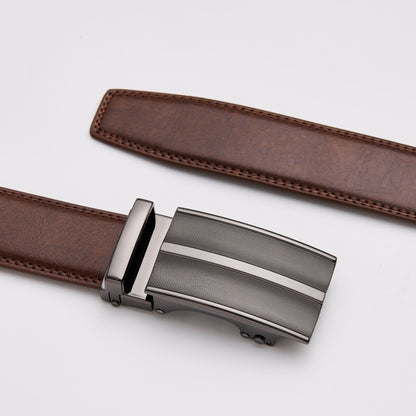 Brunt läderbälte utan hål