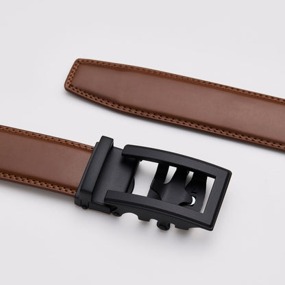 Cognacsfärgat läderbälte utan hål