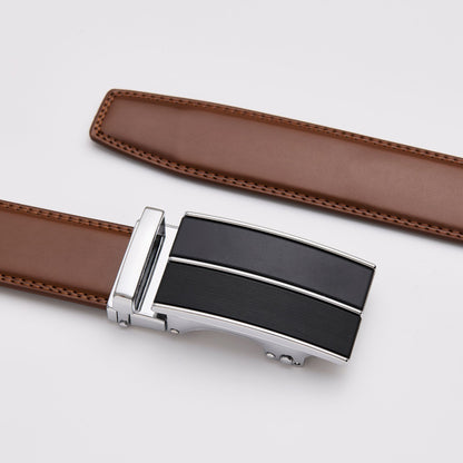 Cognacsfärgat läderbälte utan hål