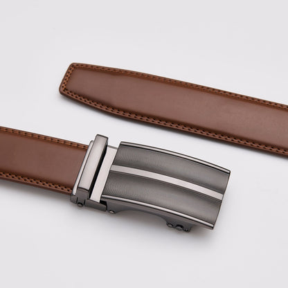 Cognacsfärgat läderbälte utan hål