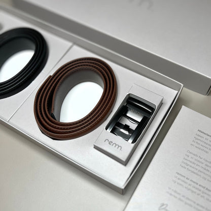 PRESENTSET #2 – 2 x Läderbälte med personlig gravyr