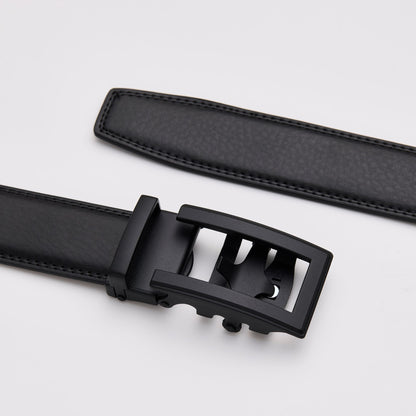 Svart läderbälte utan hål
