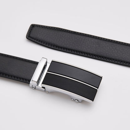 Svart läderbälte utan hål