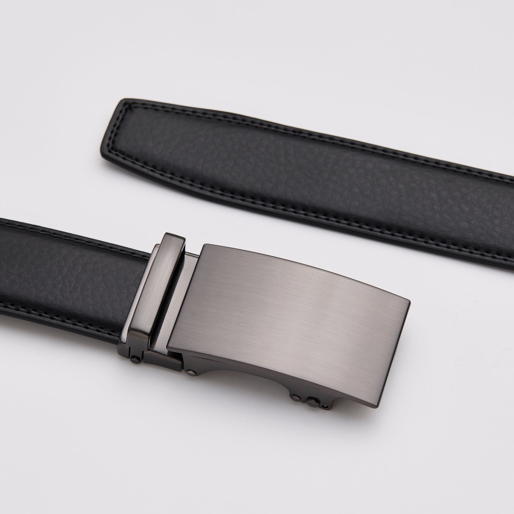 Svart läderbälte utan hål