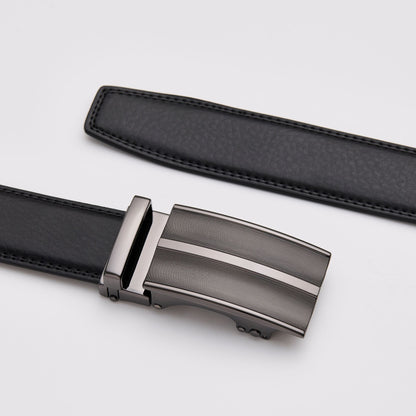 Svart läderbälte utan hål