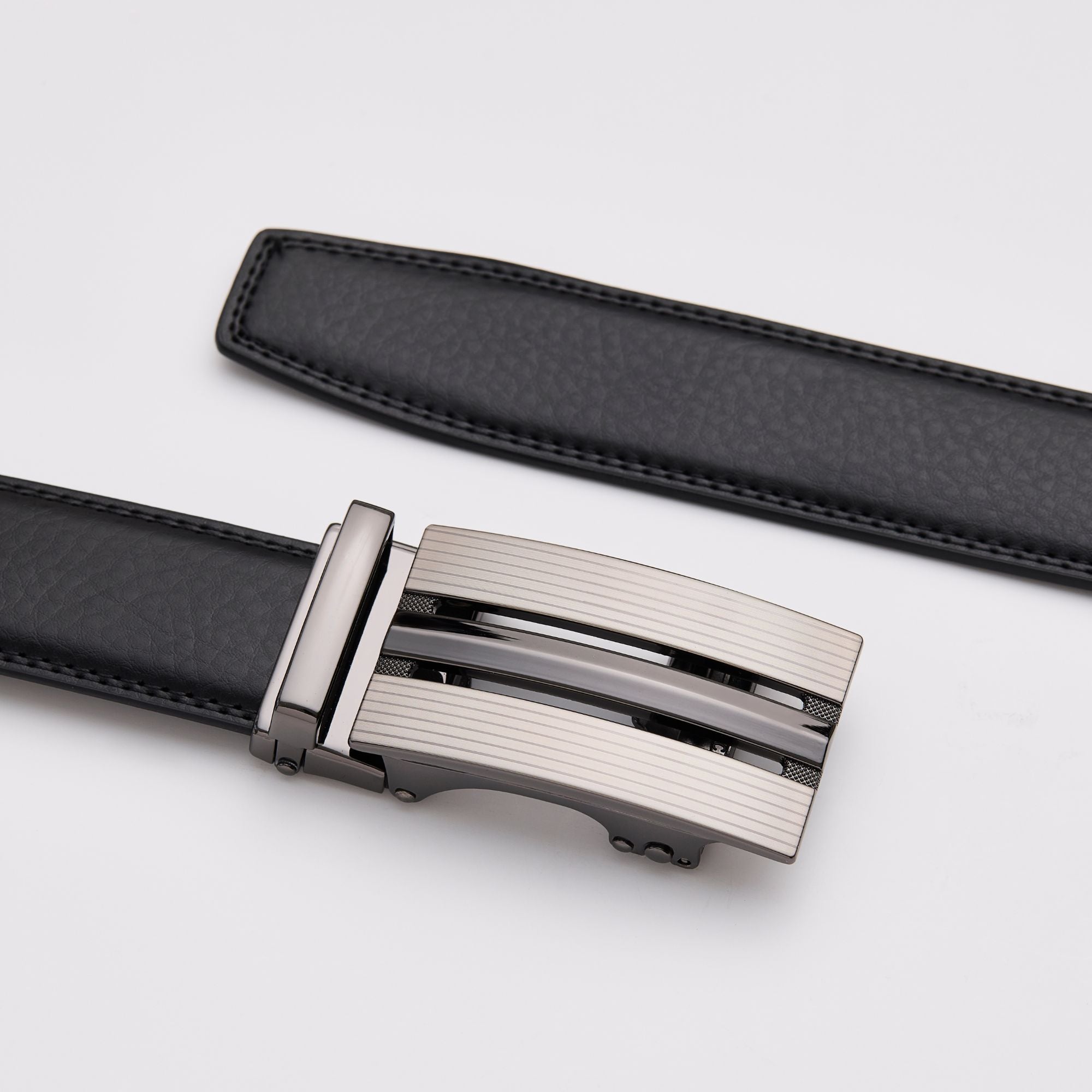 Svart läderbälte utan hål