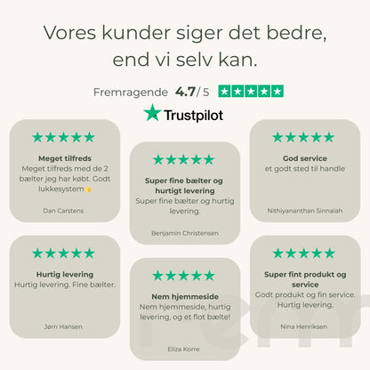Svart läderbälte utan hål